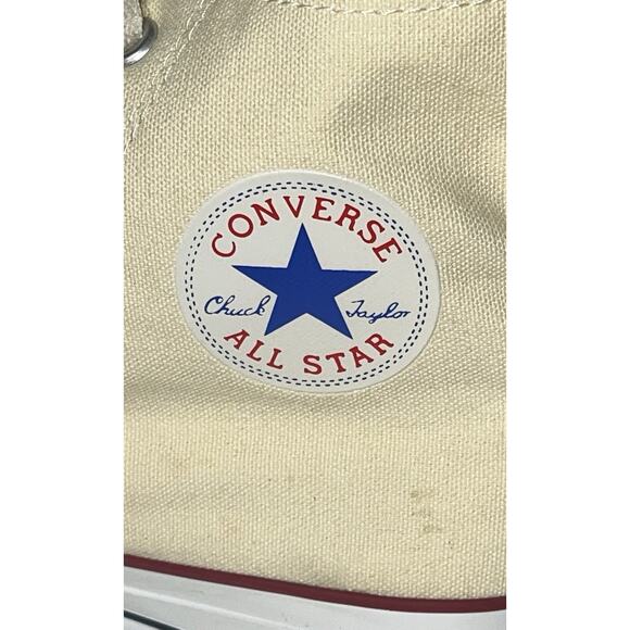 Converse Chuck Taylor All Star Mens 9 Womens 11 Natural White Hi Top Sneakers - Picture 4 of 11